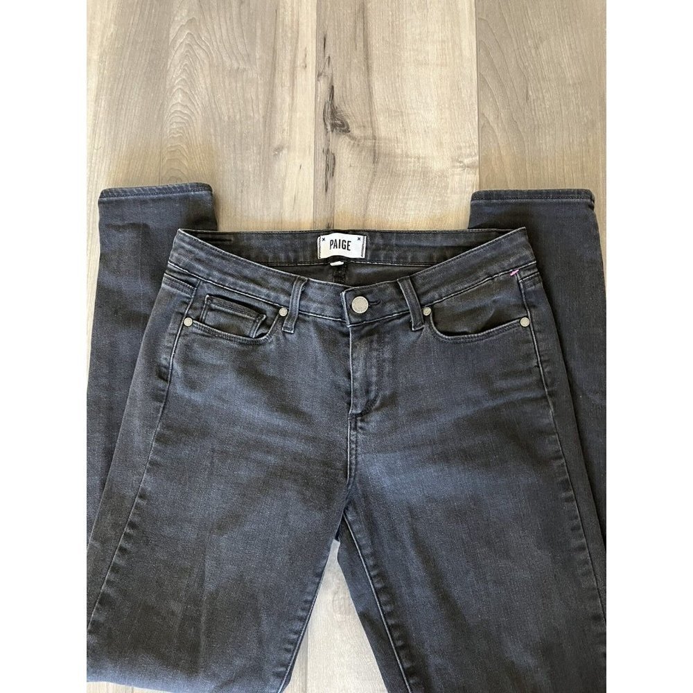 Paige Verdugo Ultra Skinny Jeans size 29 casual 5 pocket black 31" x 30.5" - Picture 7 of 12